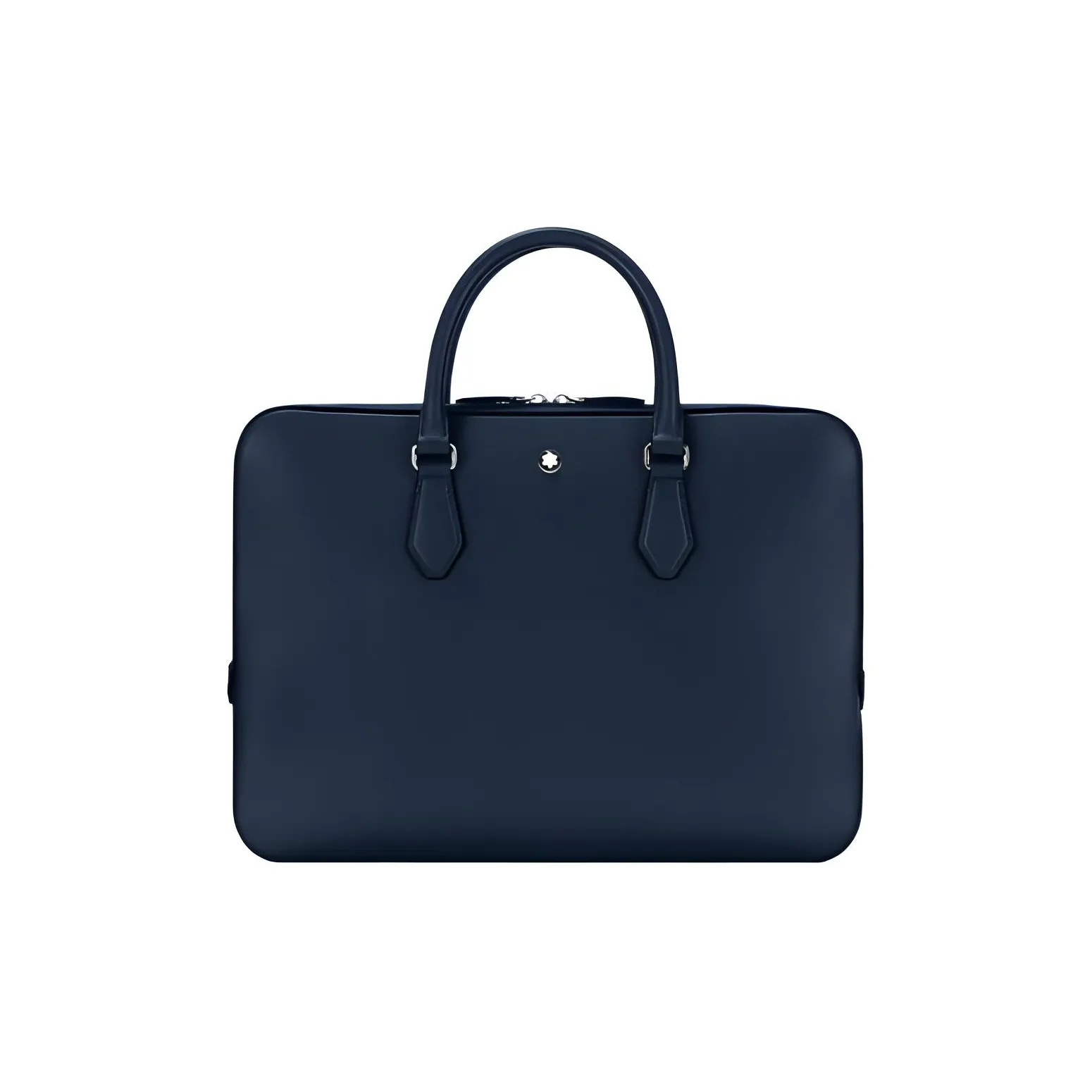 MONTBLANC Cow Leather Portable Briefcase Men's Ink Blue