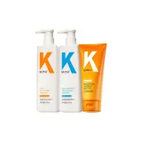 3종 세트: 가벼움 샴푸 500ml + 리프레싱 샴푸 500ml + 수분 공급 헤어 마스크 200g
