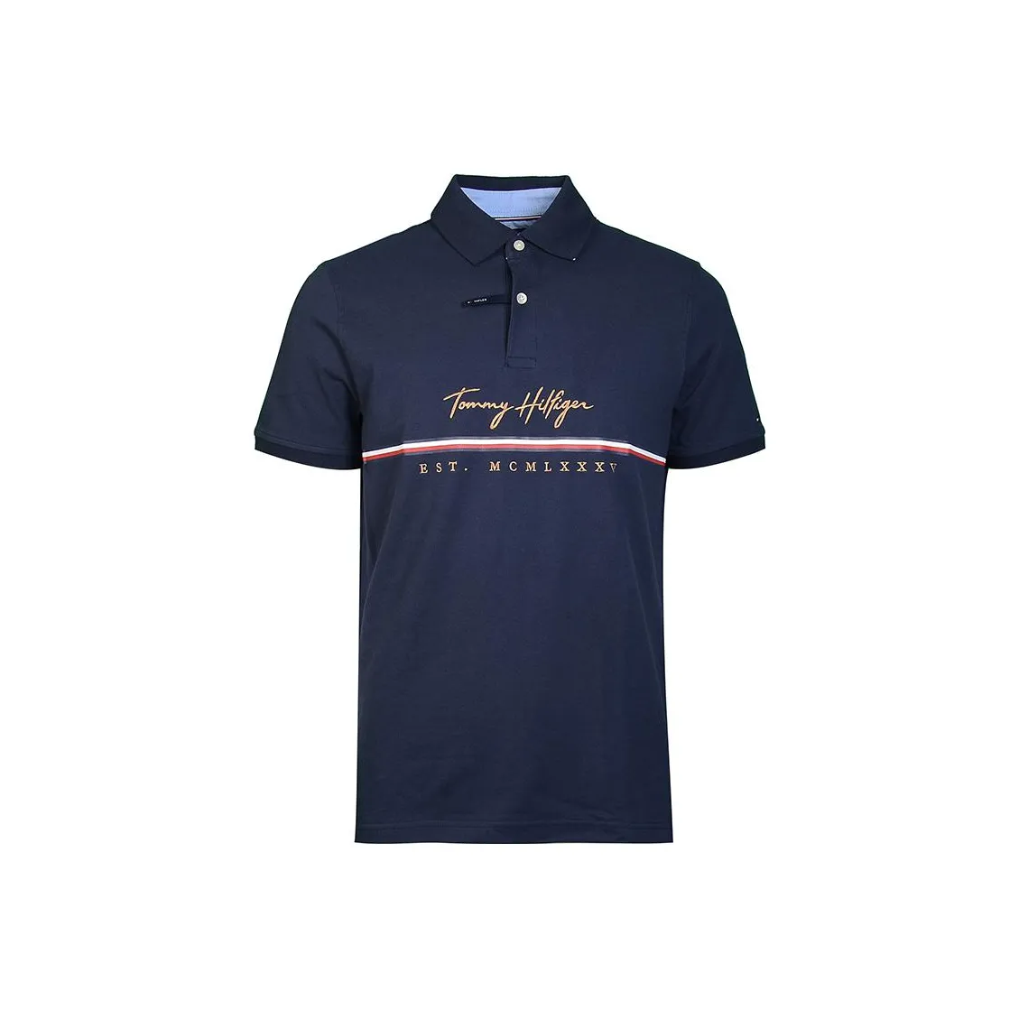 Tommy Hilfiger Polo Shirt Men's Navy Blue