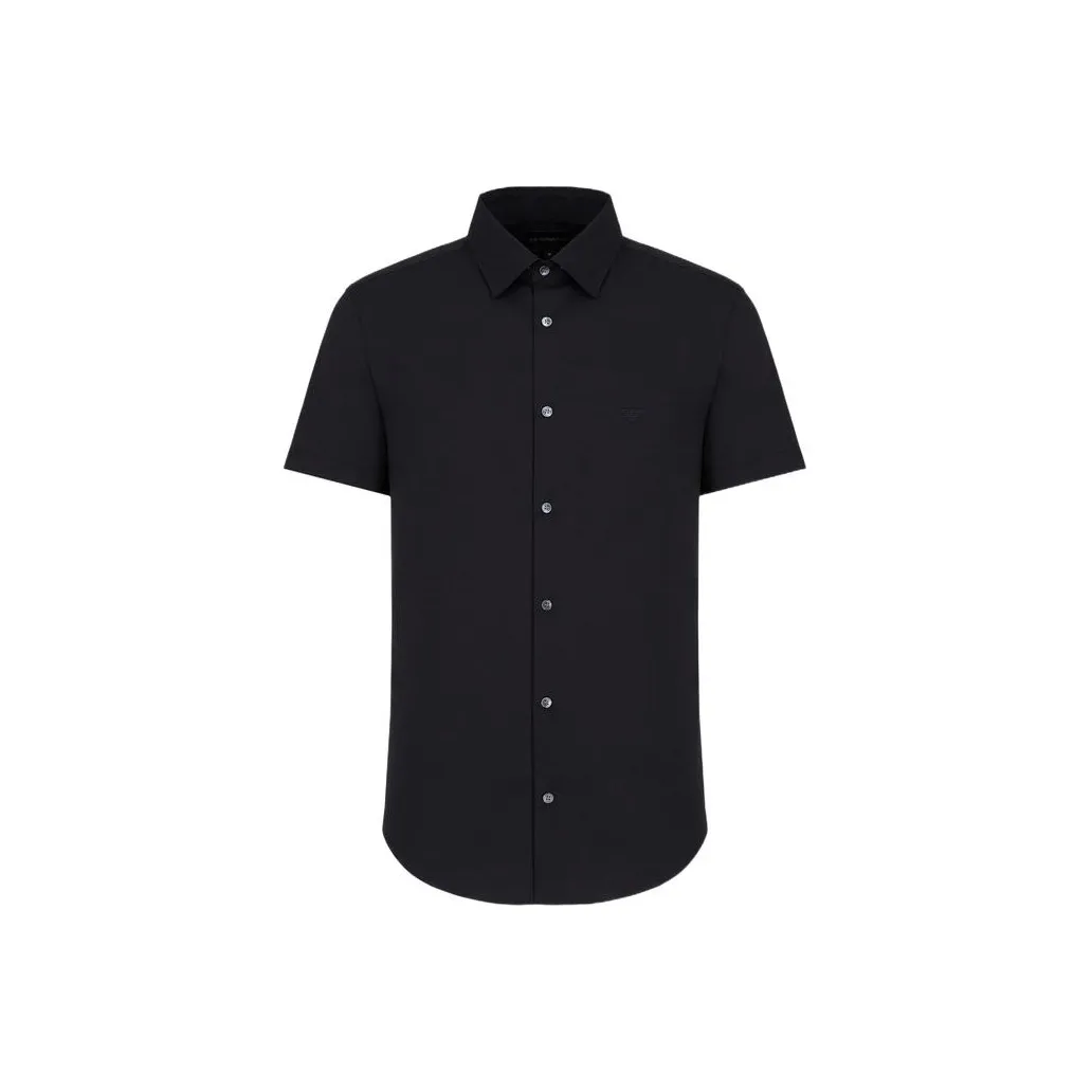 EMPORIO ARMANI SS24 Рубашка Мужская Темно-синяя