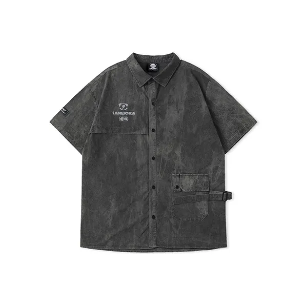 LAMLICKA Shirt Unisex Washed Gray