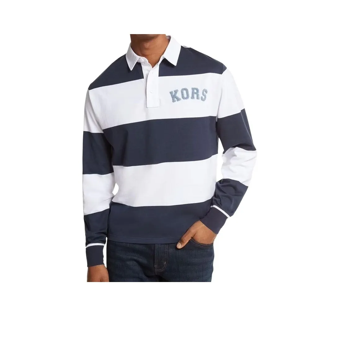 MICHAEL KORS FW23 Polo Shirt Men's Navy Blue