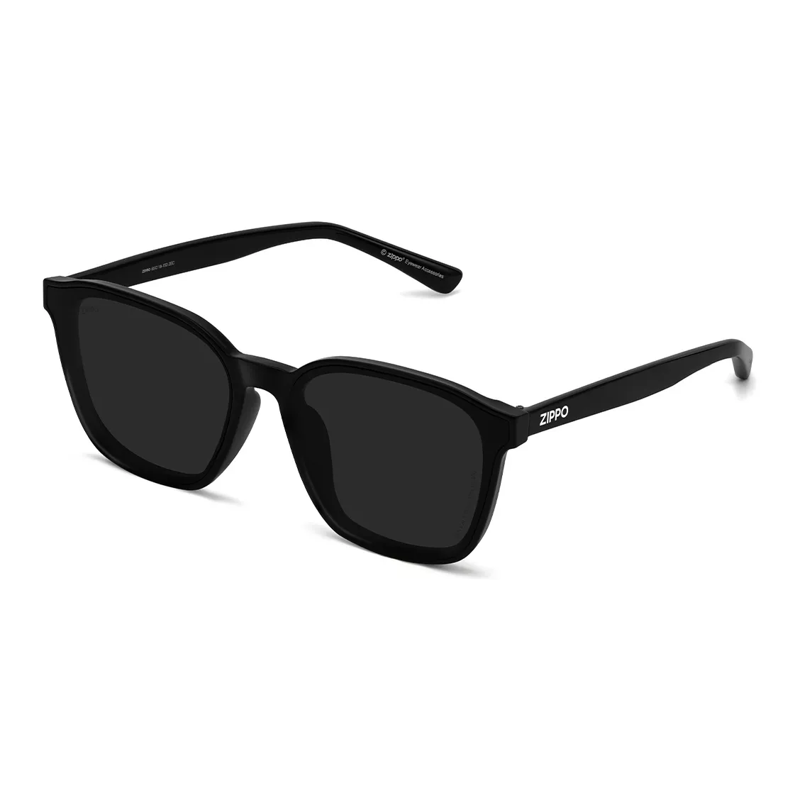 ZIPPO Пластиковая оправа TR90 Кошачий глаз Солнцезащитные очки Унисекс Черный Прозрачно-серый