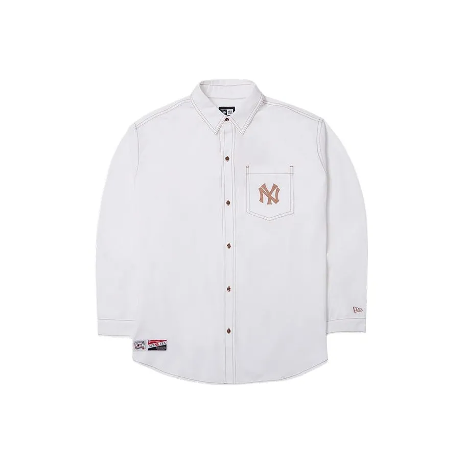 New Era SS24 Рубашка Унисекс Айвори Белый