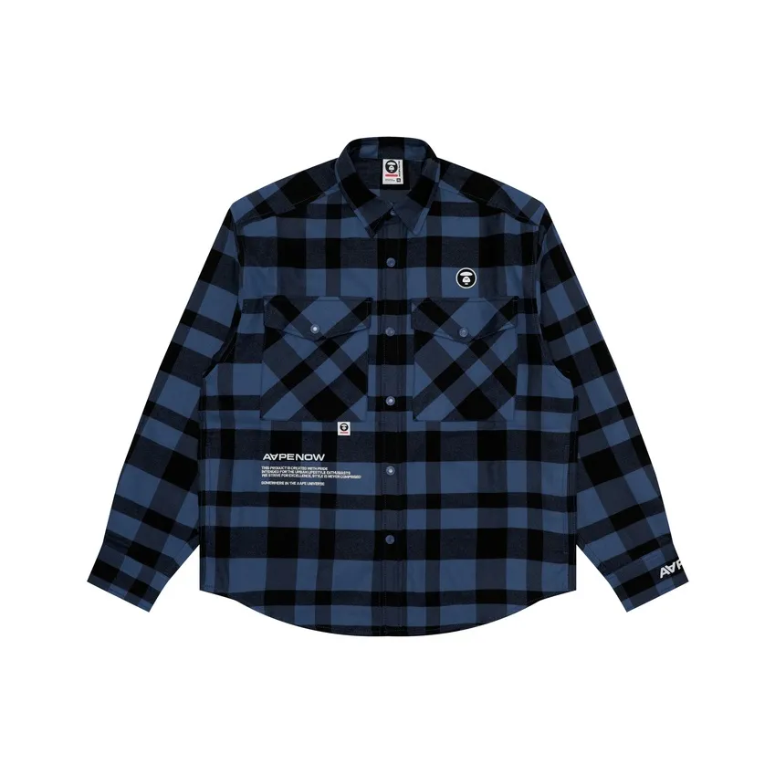 AAPE Синий BLB Мужские Рубашки