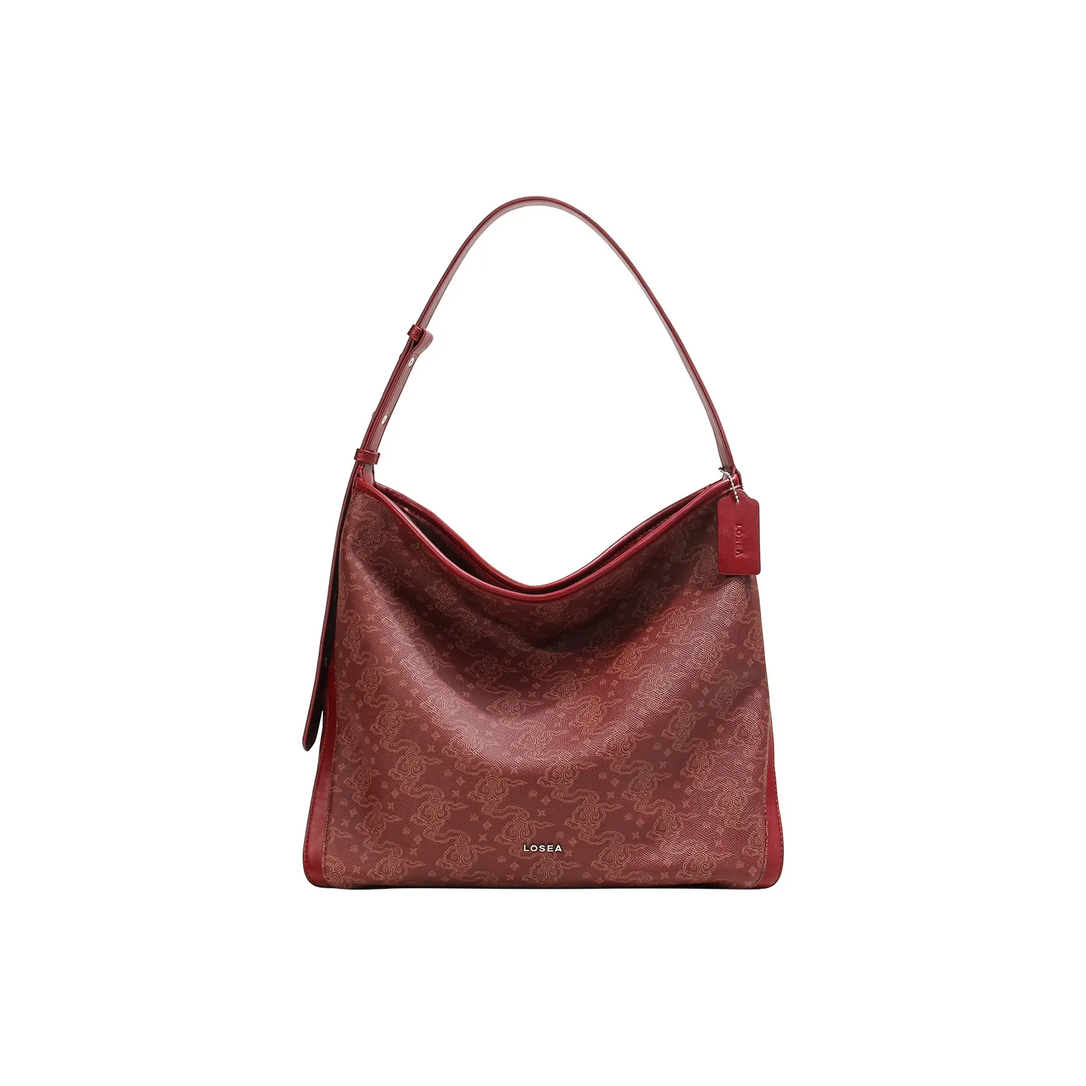 LOSEA CHONGQING Museum Коллаборация Искусственная кожа Сумка на плечо Большая Женская Вермильон