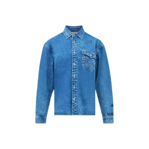 True Religion Синие Мужские Рубашки