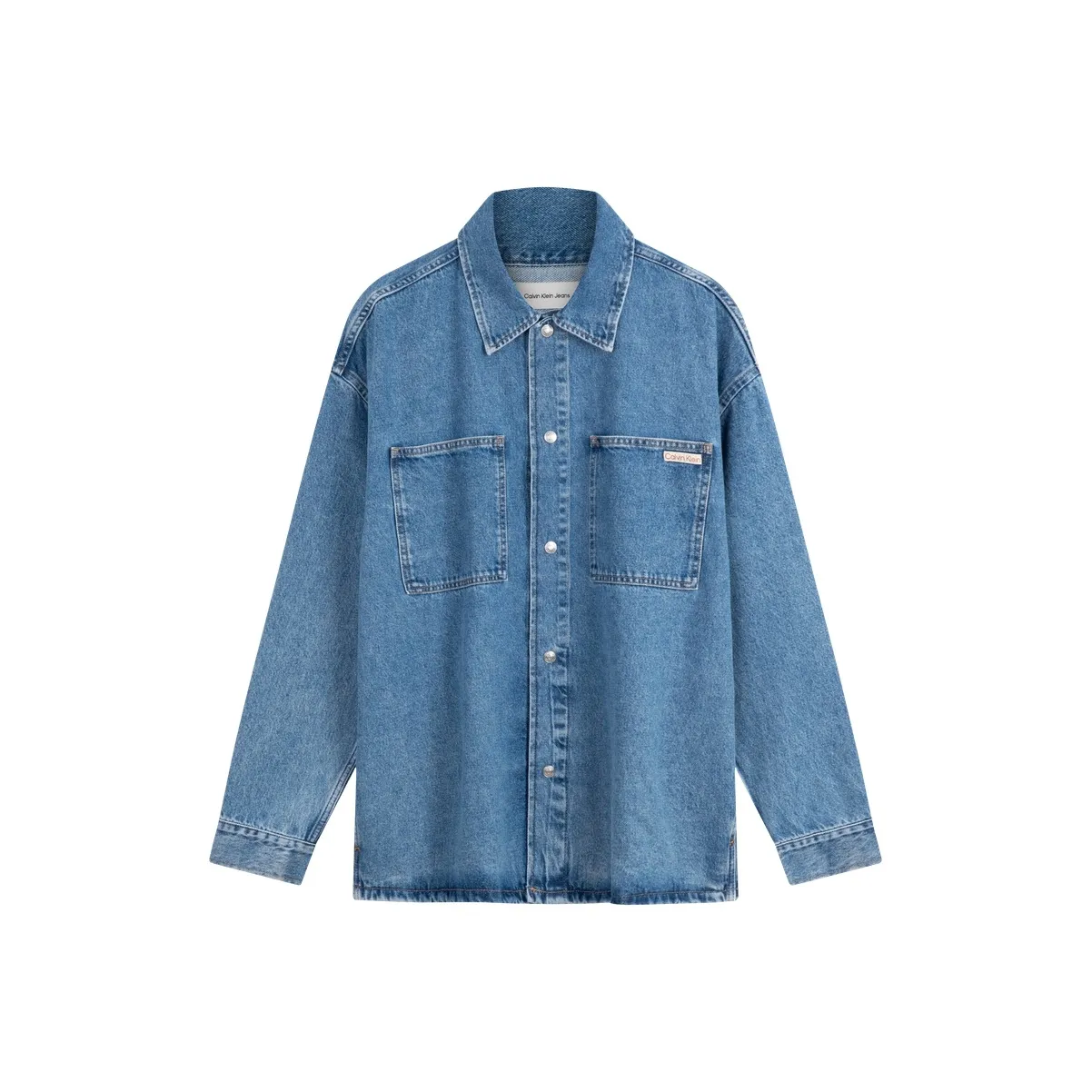 Calvin Klein Рубашка Мужская Джинсовая Светло-Синяя
