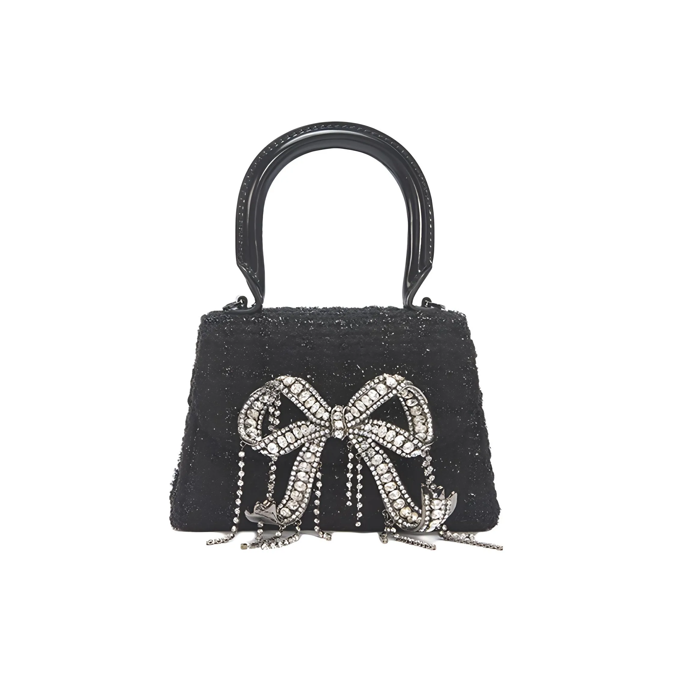Self portrait Polyester With Polyester Film Fiber Shoulder Bag, Crossbody Bag, Handbag Micro Women's Black