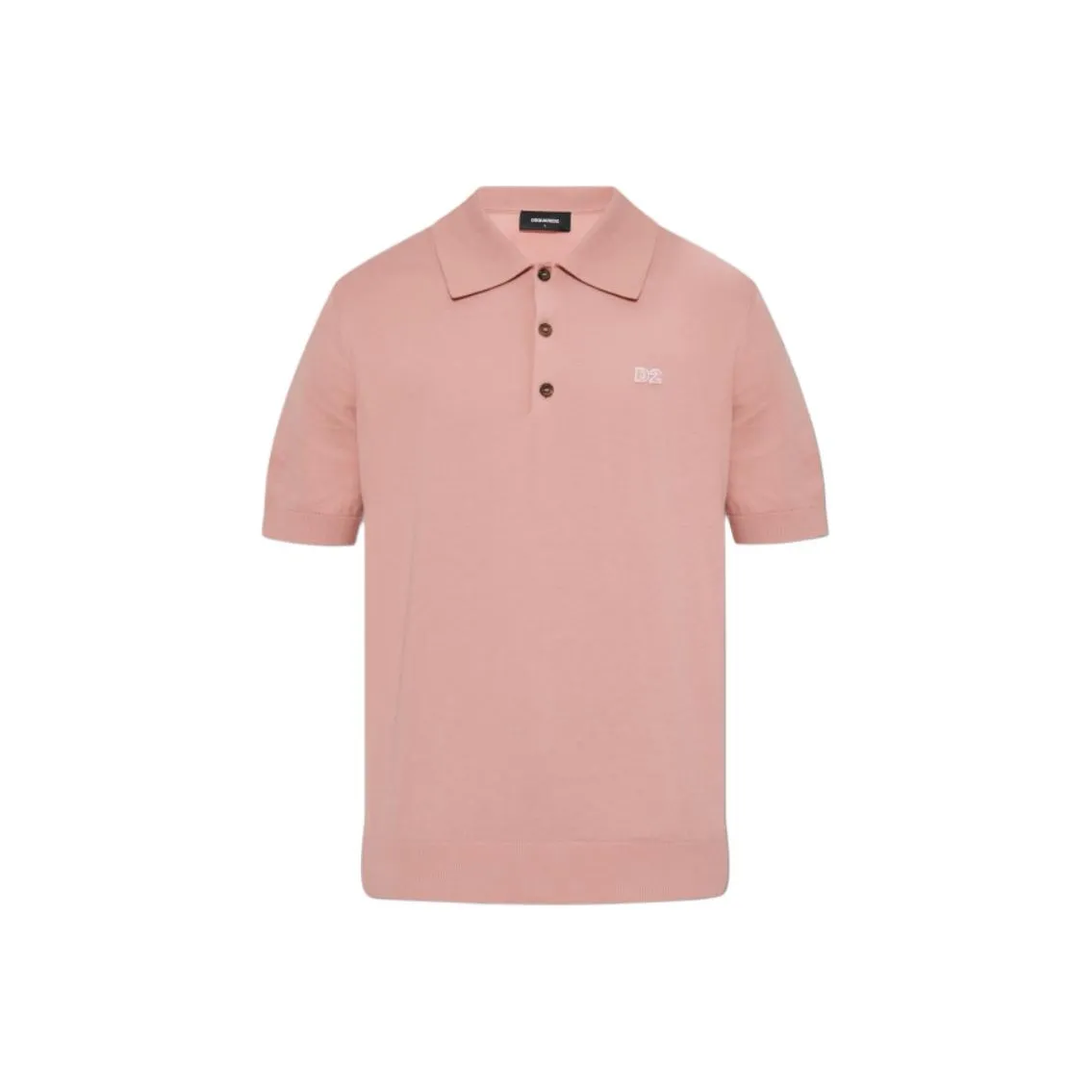 Dsquared2 D2 Logo Embroidered Knitted Polo Shirt