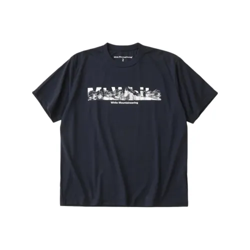 White Mountaineering Темно-синие Мужские Рубашки