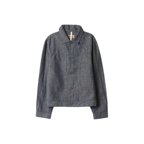 NIGEL CABOURN Мужские рубашки морского синего цвета