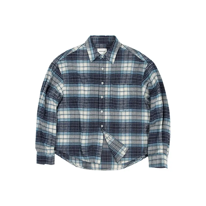 COUNTRY MOMENT Рубашка Унисекс Синяя Клетка