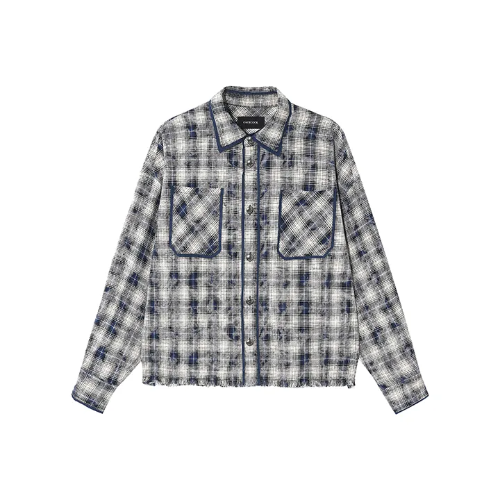 OVERCOOL Shirt Unisex Blue White Plaid