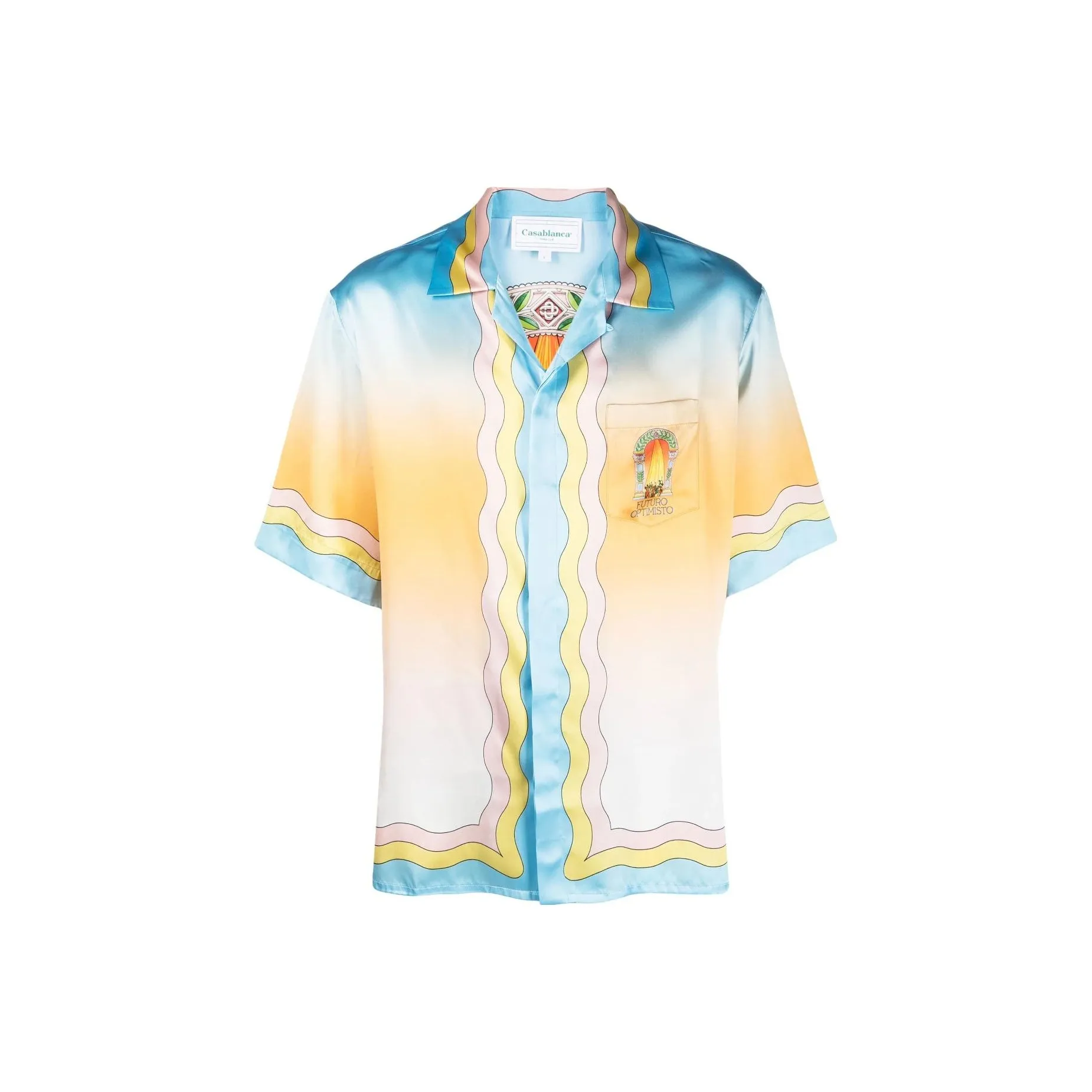 CASABLANCA Cuban Collar Short Sleeve Shirt
