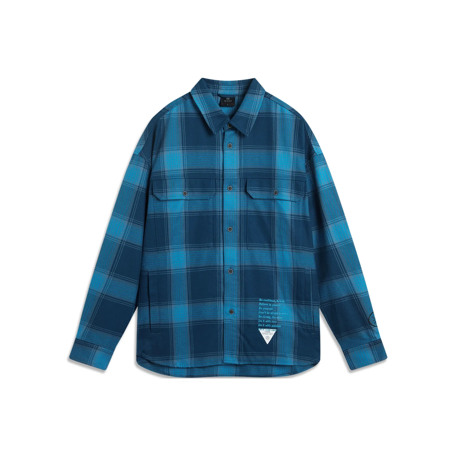 LiNing Shirt Men's Feather Crown Blue Rain Curtain Blue Sea Soul Blue
