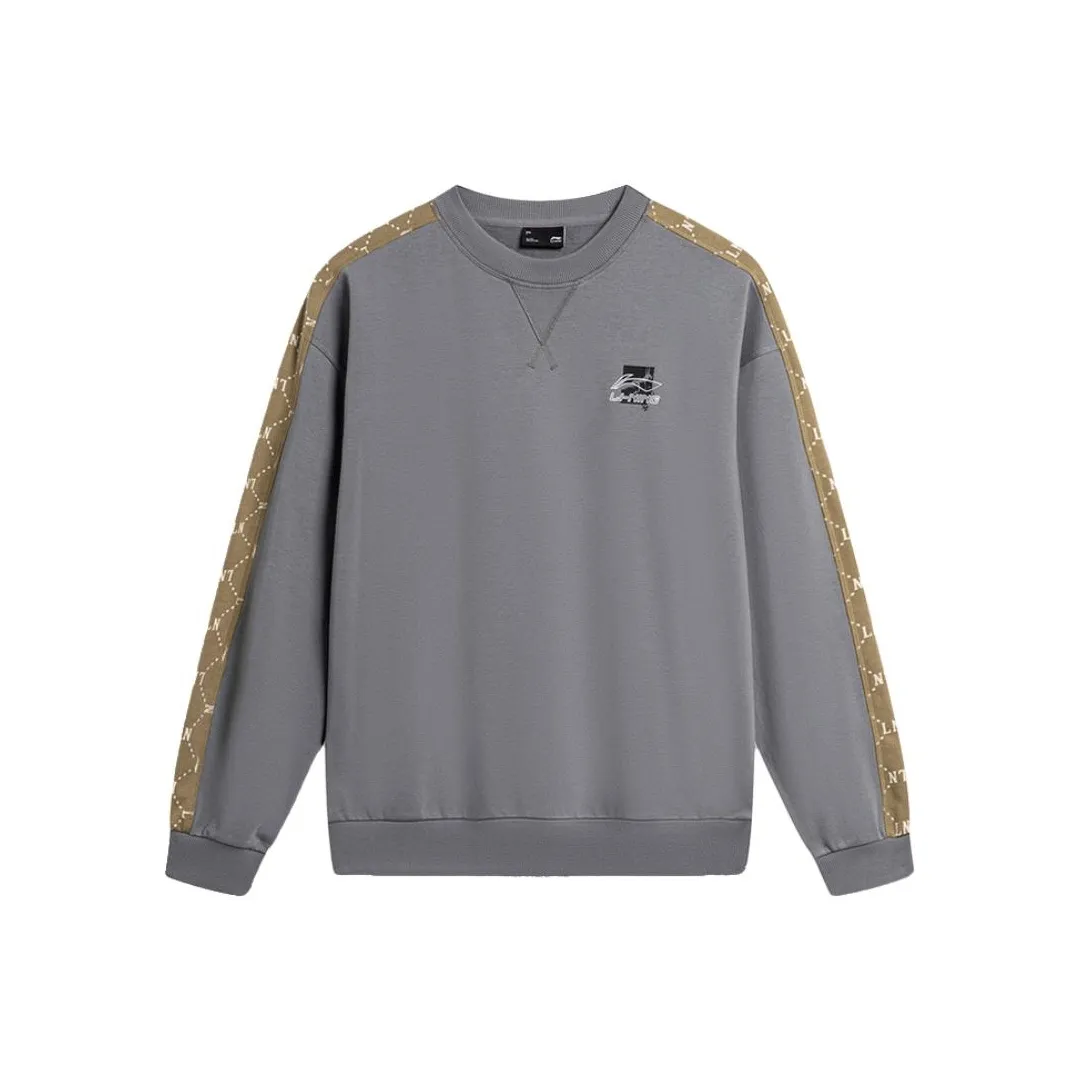 LiNing Sports Life Collection Sweatshirt Men's Nine Degrees Gray