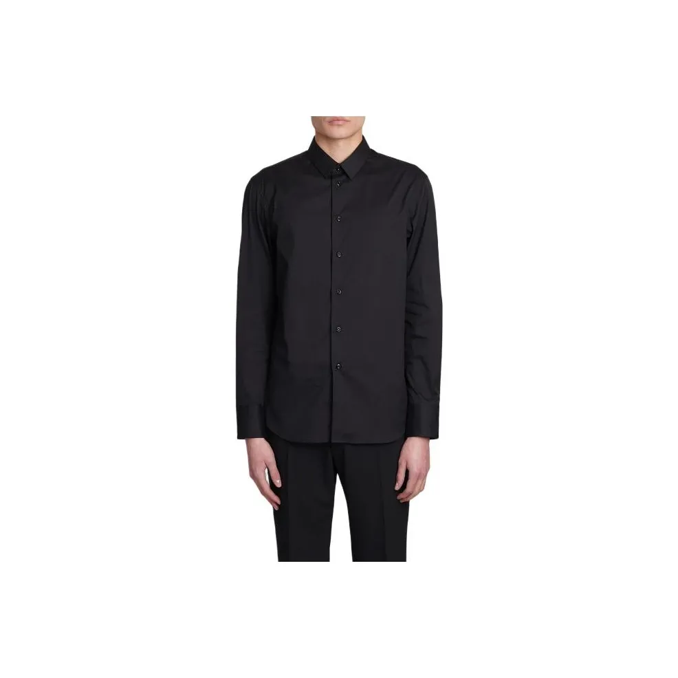 EMPORIO ARMANI Plain Long Sleeved Buttoned Shirt