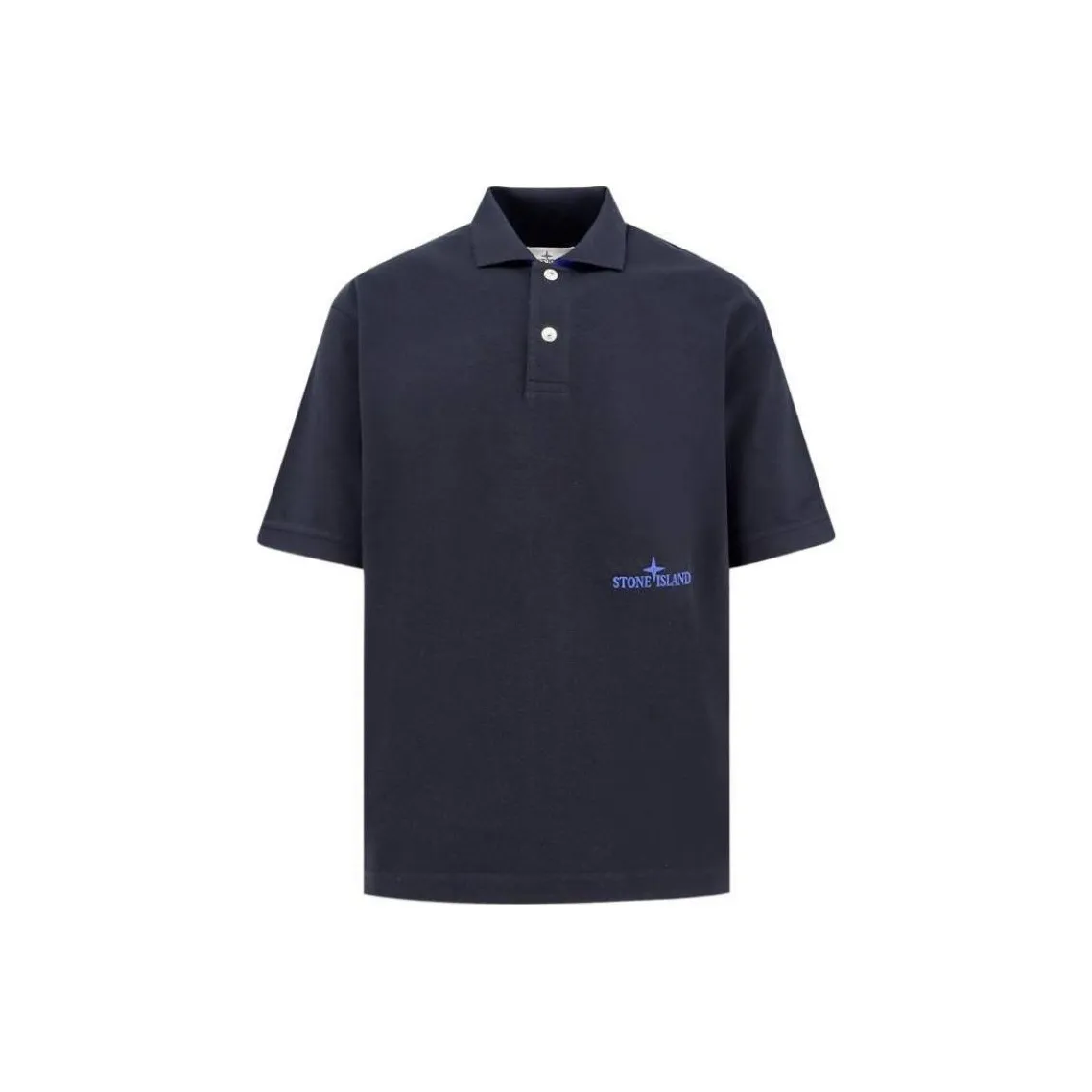 STONE ISLAND Logo Embroidered Short Sleeved Polo Shirt
