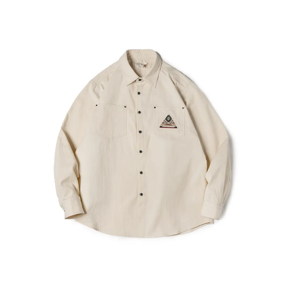 MADEN Экрю Мужские Рубашки