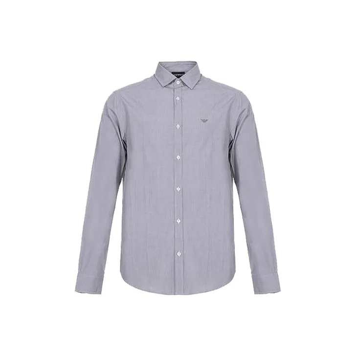 EMPORIO ARMANI SS22 Рубашка Мужская Светло-Серый