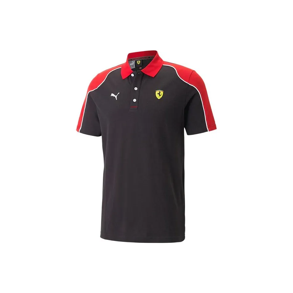 PUMA Polo Shirts Men's Black Red