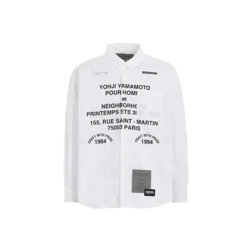 Yohji Yamamoto Белая Мужская Рубашка