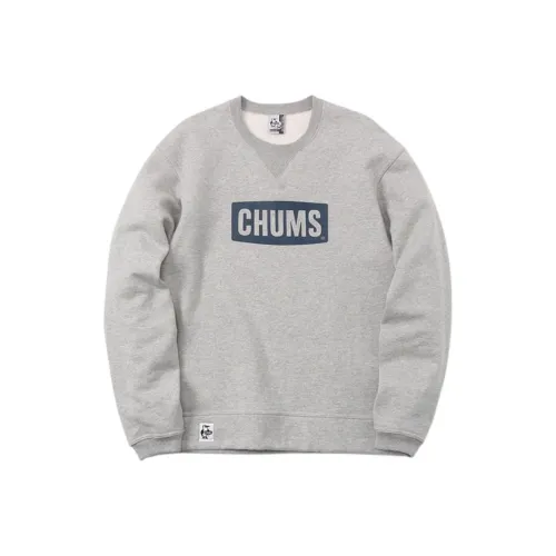 CHUMS Серый × Морской синий Унисекс Свитшоты
