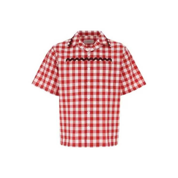 PRADA Red Men's Shirts PRADA Красные Мужские Рубашки