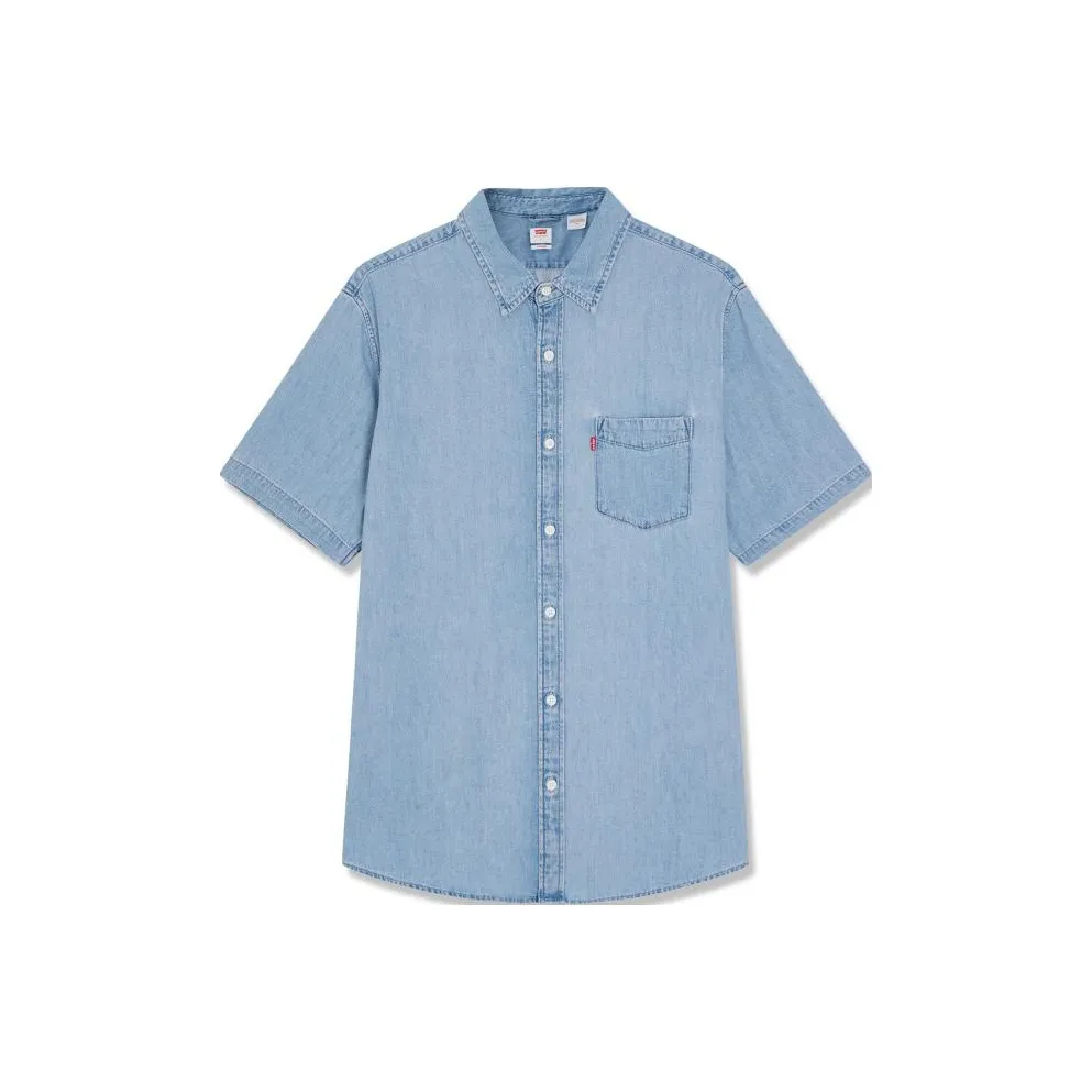 Levis Джинсовый Синий Мужские Рубашки