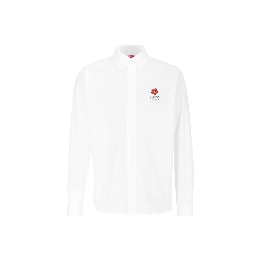 KENZO Boke Flower Series Белая Мужская Рубашка