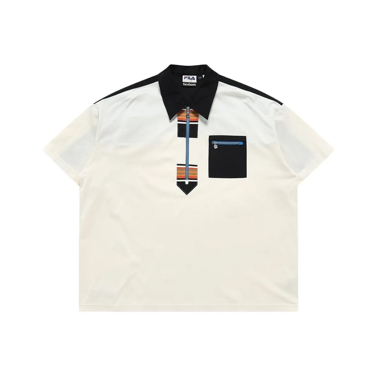 Facetasm X FILA FUSION Polo Shirts Men Maltose White