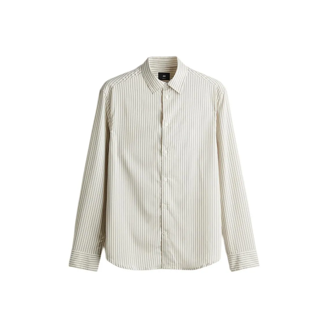 H M Рубашка Мужская Светлый Бежевый Полосы