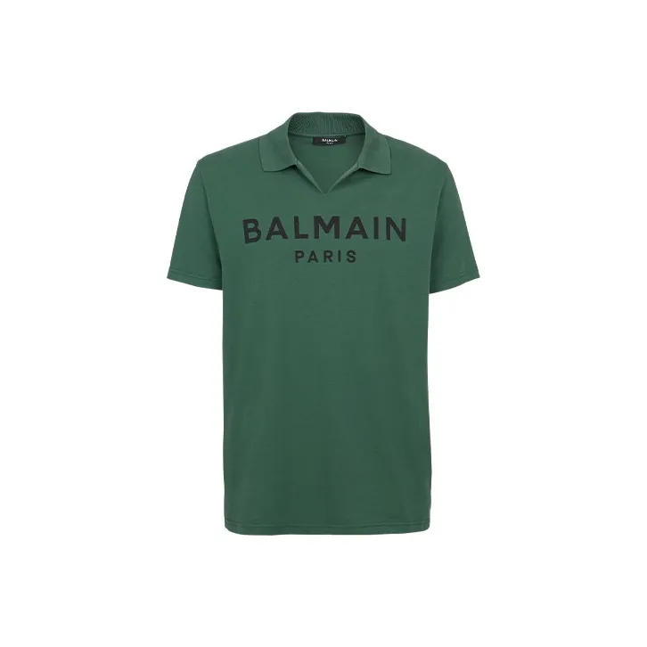 BALMAIN SS22 Поло Мужское Зеленое