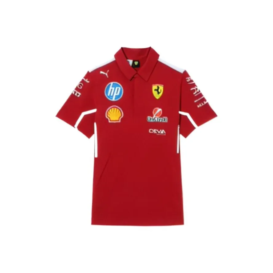 PUMA Ferrari Racing Series SS25 Поло Мужское Темно-красное