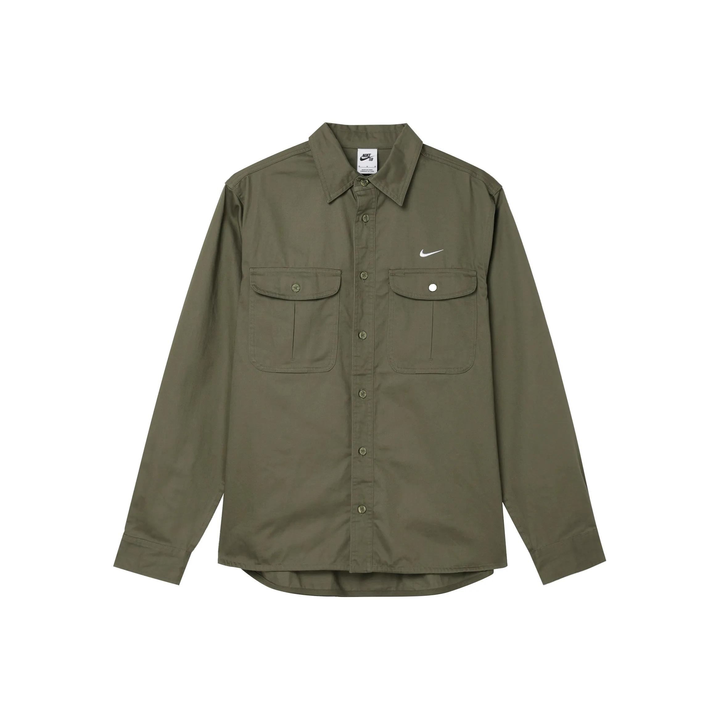 Nike Рубашка Унисекс Средний Оливковый Зеленый
