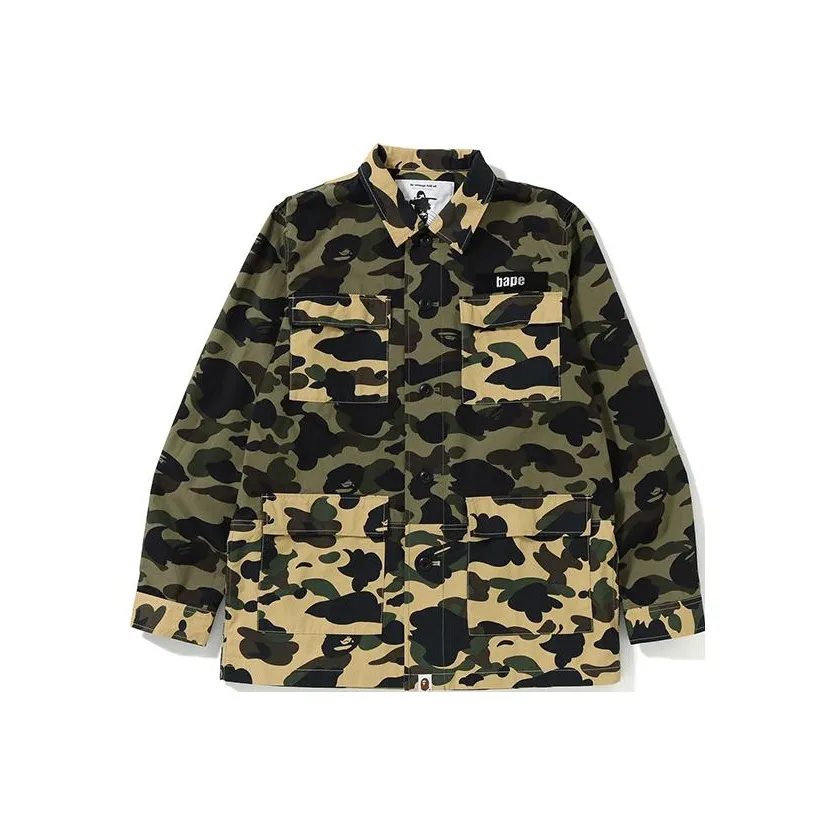 A BATHING APE Камуфляж Мужские Рубашки
