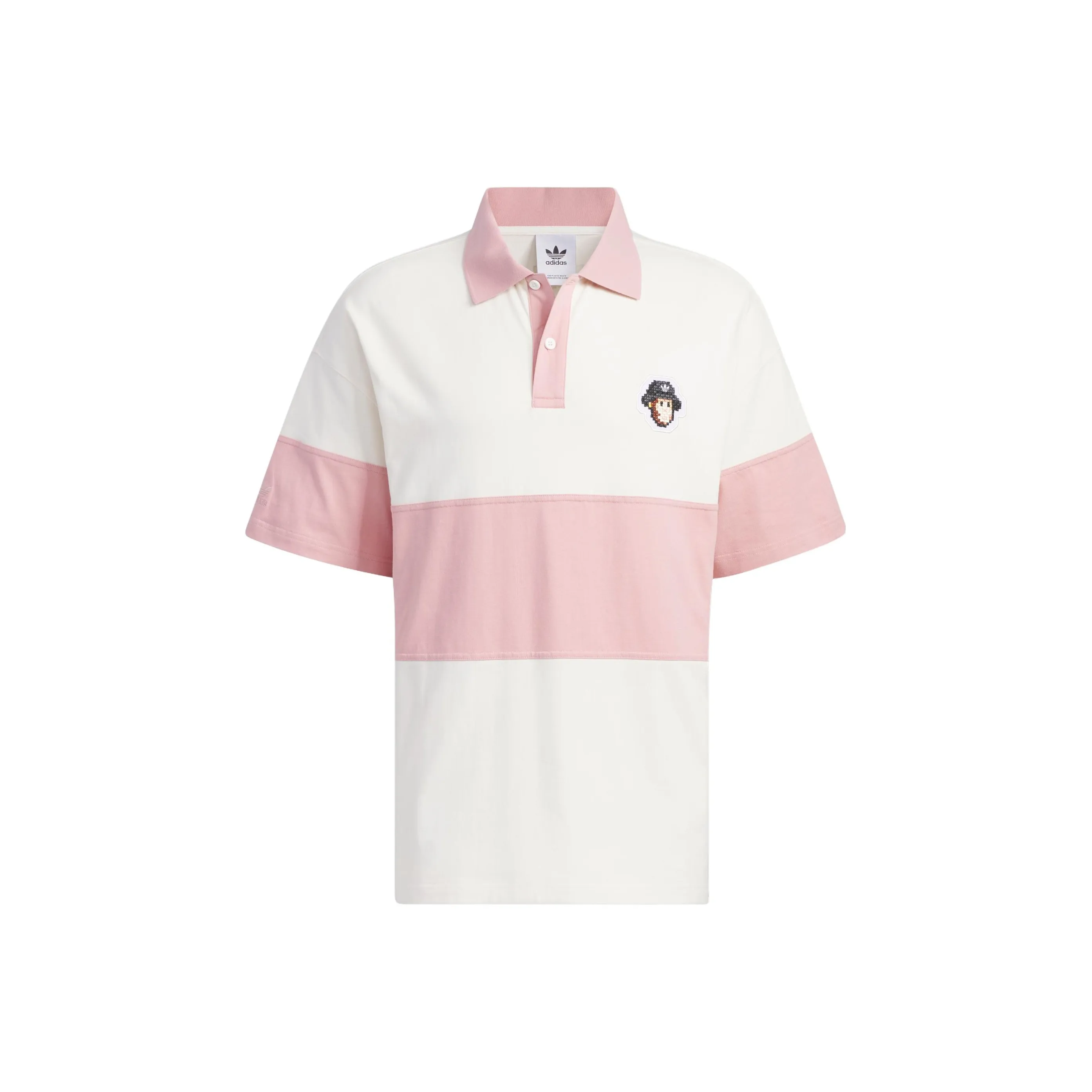 Adidas Originals Monkey Kingdom Polo Shirt Men's Pink White
