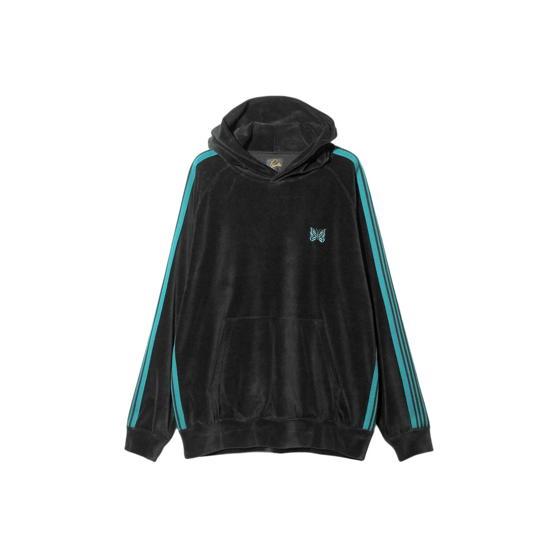 Needles Logo-embroidered Velour Hoodie