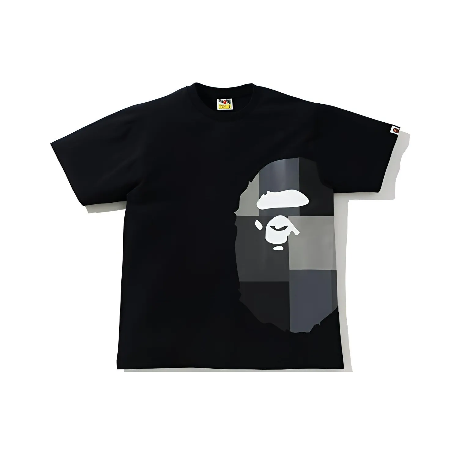 Bape Color Block Side Big Ape Head Tee