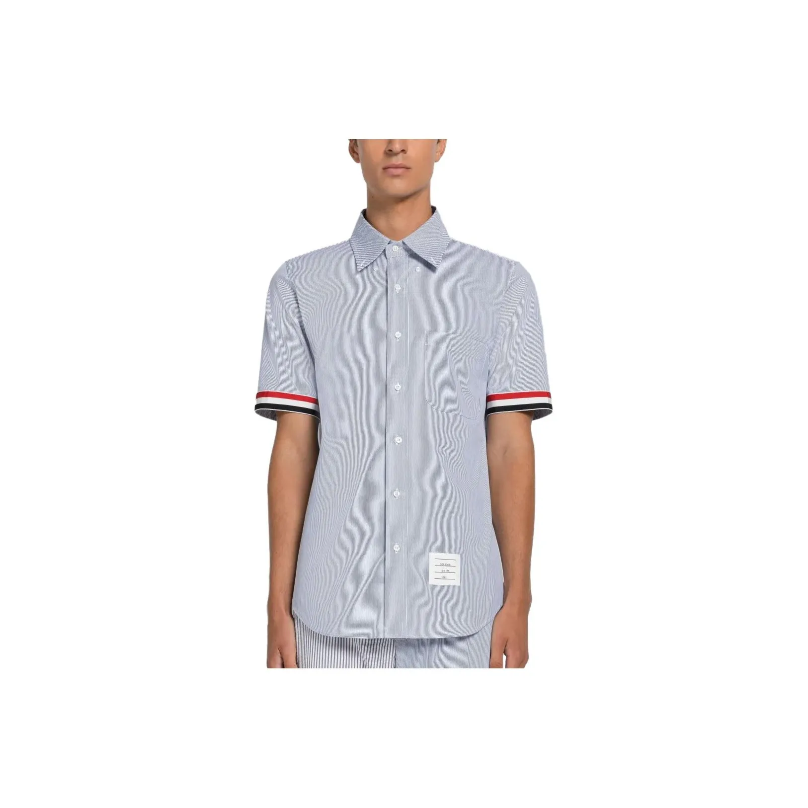 THOM BROWNE Shirts Men Blue White