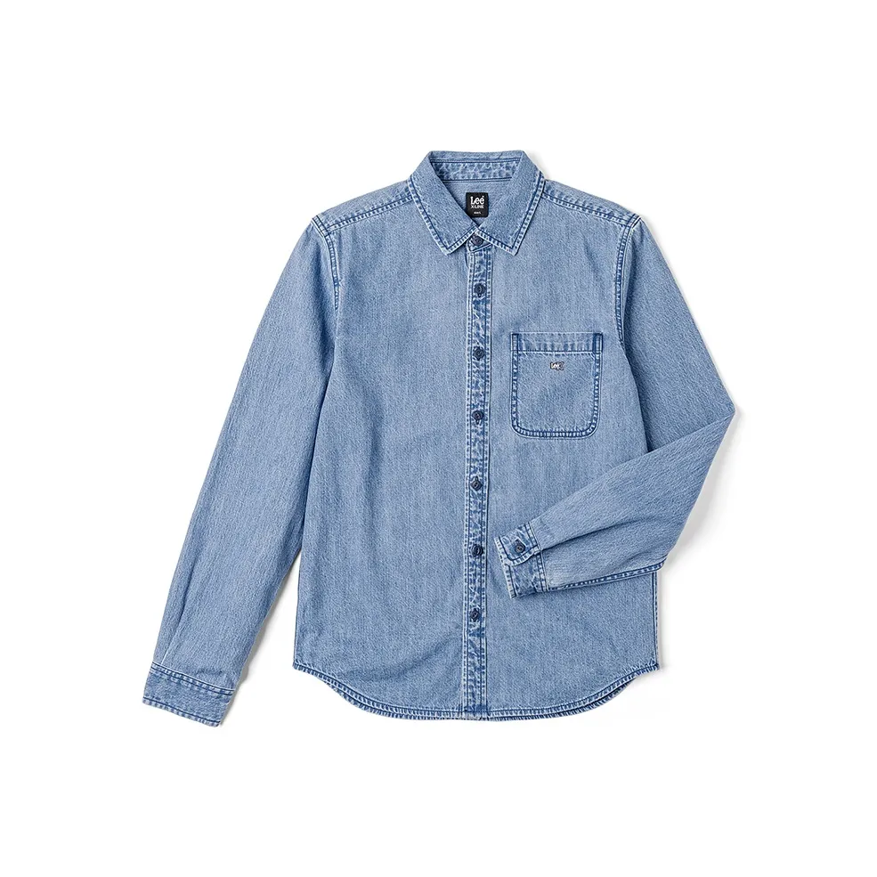 Lee совместный бренд SS25 Рубашка Мужская Светло-Синяя