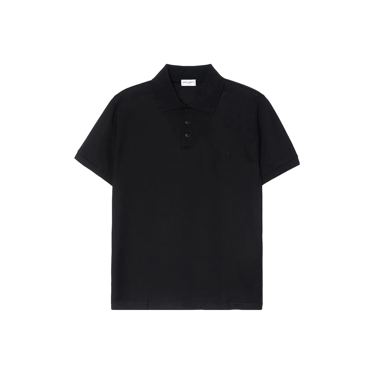 SAINT LAURENT Cassandre Cotton Pique Polo Shirt