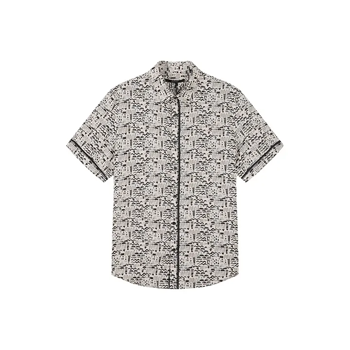 DAVID NAMAN Черный/Белый Мужские Рубашки