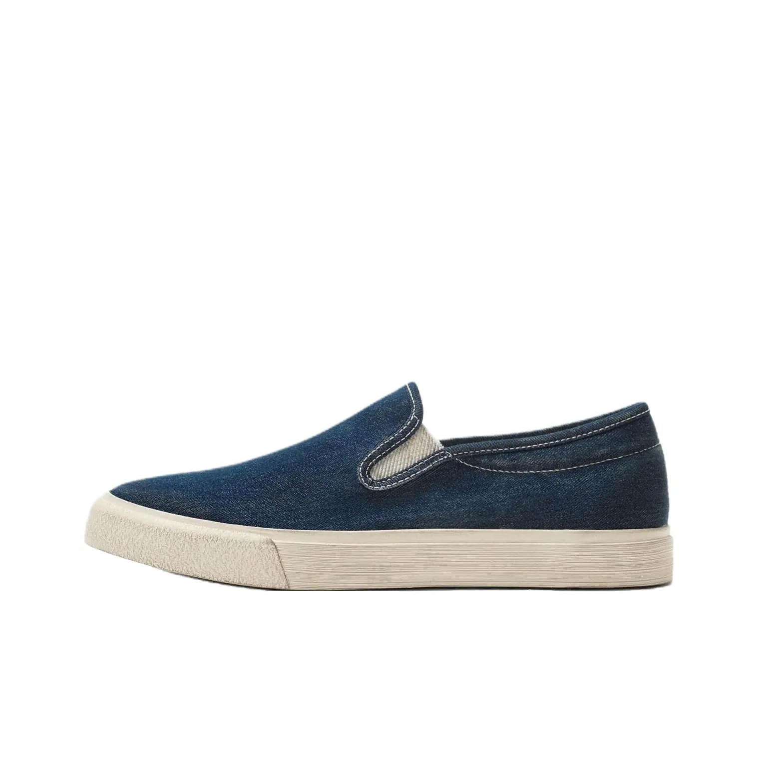 ZARA Low Top Canvas Shoes Men's Dark Blue