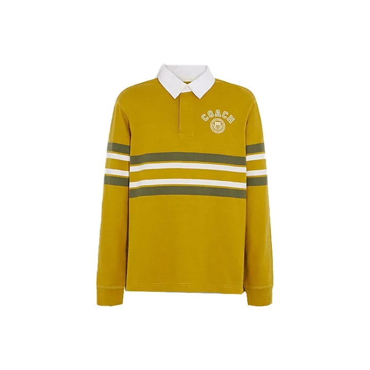 COACH SS23 Поло Мужское Желтое