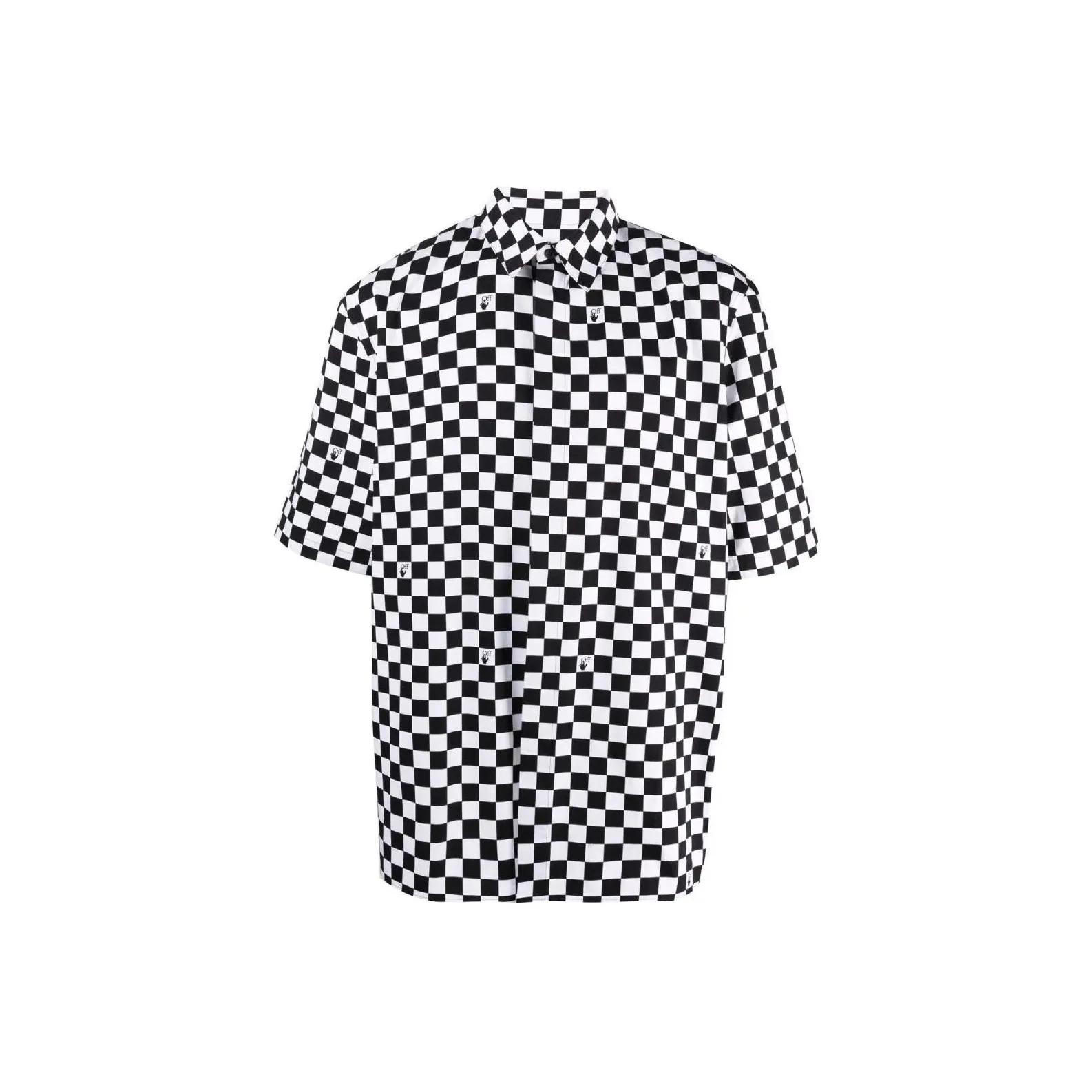 OFF WHITE Check Pattern Short Sleeved Shirt