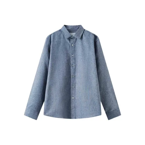 ZIOZIA Blue Мужские Рубашки
