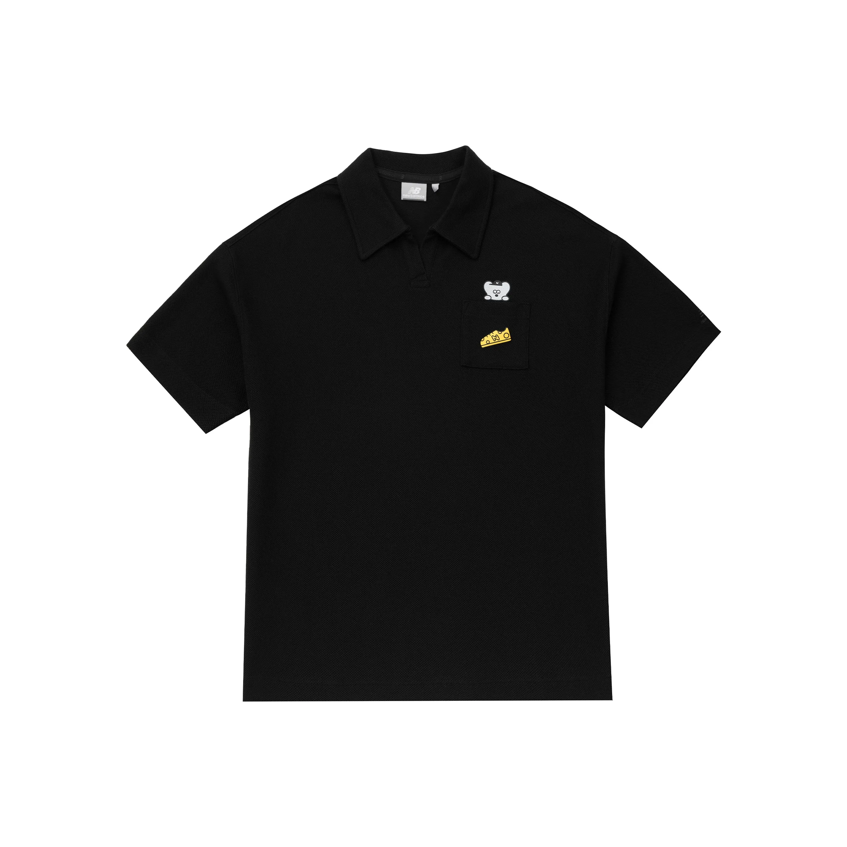 New Balance Поло Унисекс Черное