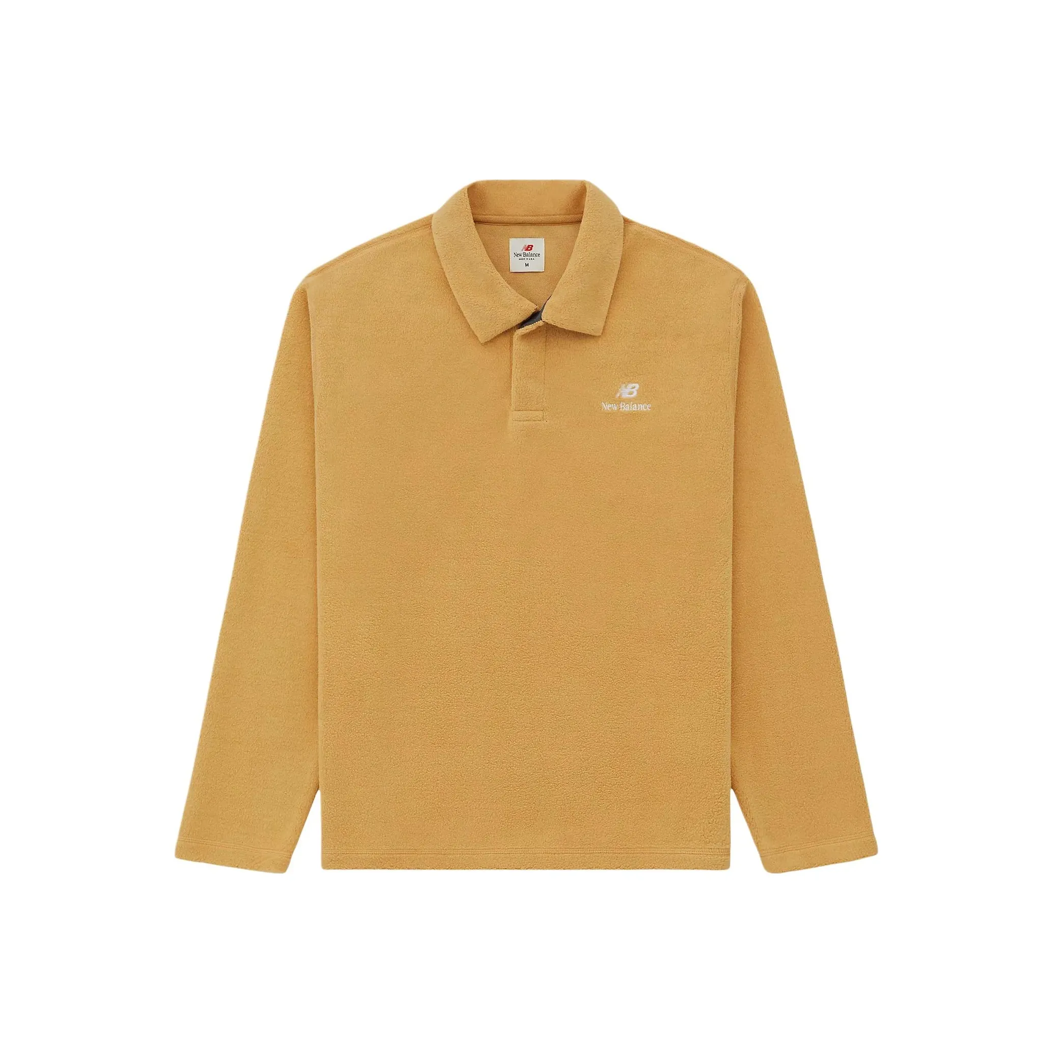 New Balance FW24 Made In USA Polar Fleece Polo Shirt Men's Magnet